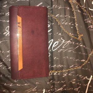 Aldo maroon going out satchel